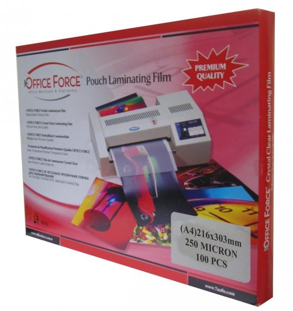 Office Force 250 Mic.A4 (216x303) Parlak Laminasyon Filmi 100’lü - 3