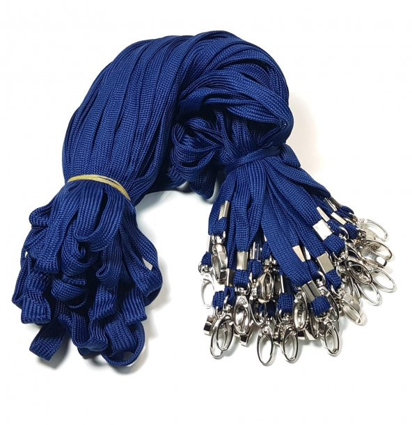 Office Force Metal Akrep Kancalı Lacivert Kart Askı İpi 50li - 2