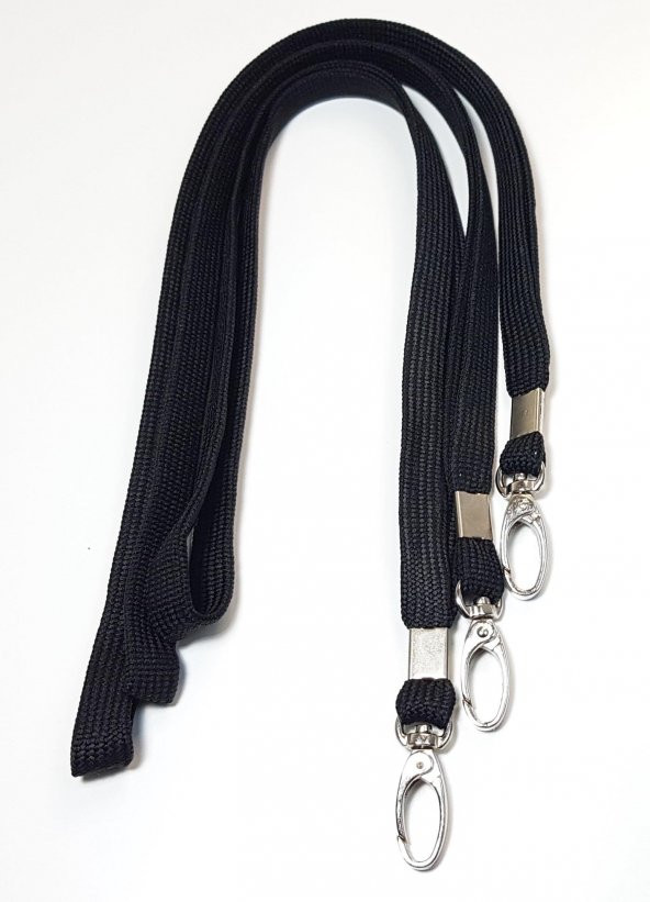 Office Force Metal Akrep Kancalı Siyah Kart Askı İpi 50li