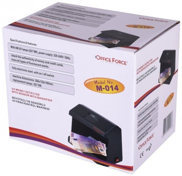 Office Force M-014 Büyüteçli ve Sensörlü UV Para Kontrol Makinesi - 4