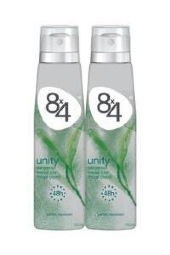 8x4 Unity Deodorant Bergamot Beyaz Çay İnci Çiçeği 150 ml 2 ADET