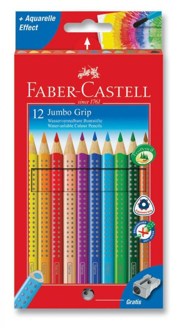 Faber-Castell Jumbo Grip Boya Kalemi 12 Renk