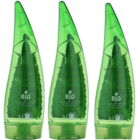 3 Adet Bio Asia Aloe Vera Jel Gel 300 ml Ücretsiz Kargo