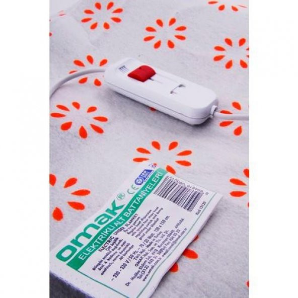 OMAK® Çift Kişilik Elektrikli Battaniye 120 x 150 cm - 7