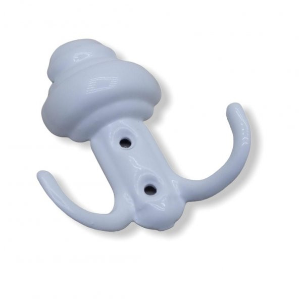 Mobilya Dolap Portmanto  Vestiyer Askısı  Beyaz Metal 10 Adet