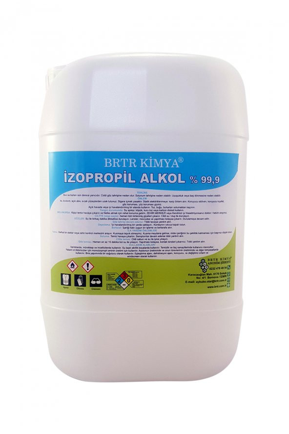 Brtr 10LT Izopropil Alkol (İPA ) %99,9 Temizlik Solventi