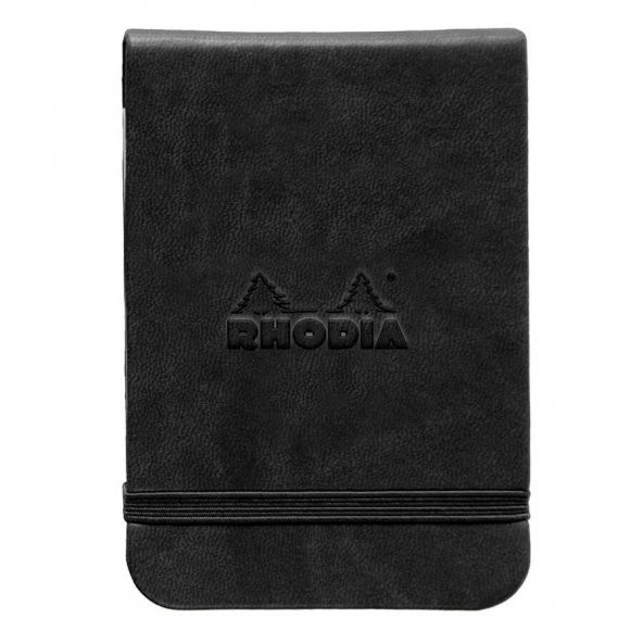 9x14cm Çizgisiz Defter Siyah Sert Kapak 96 Yaprak