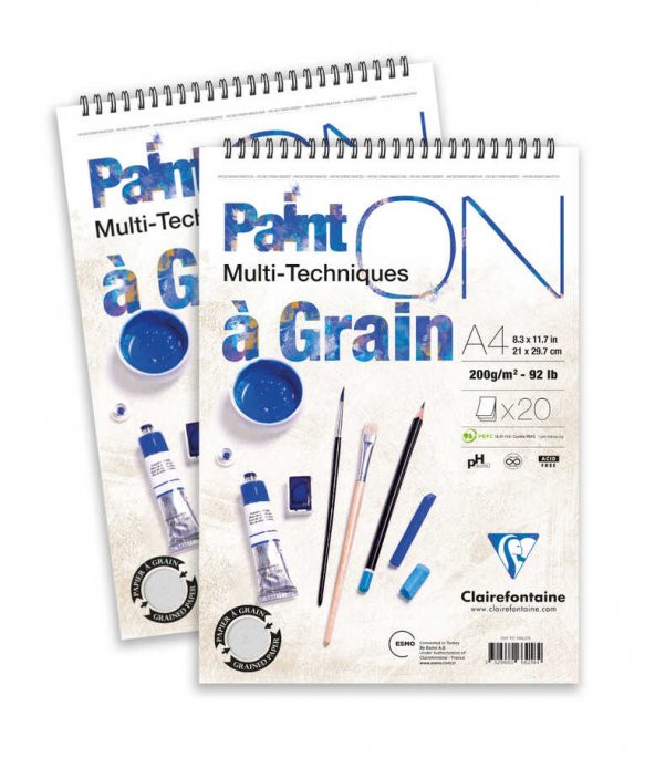 Paint-On A Grain Çizim Bloğu A3 200gr 20 Yaprak Üstten Spiralli - 1