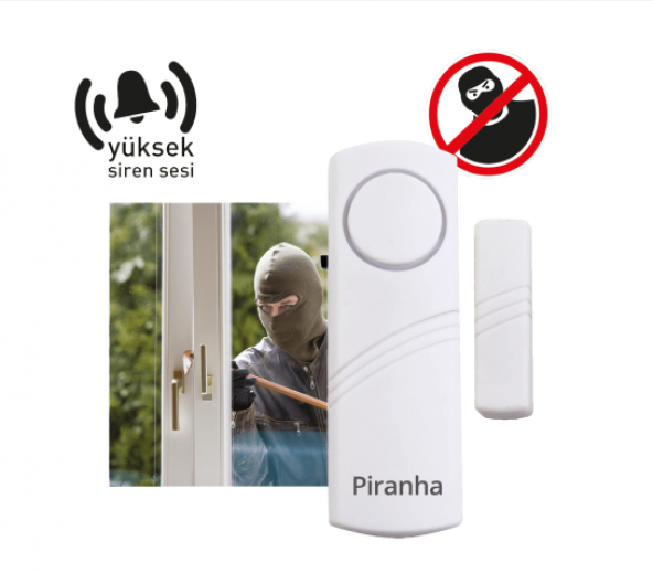 Kablosuz Kapı Pencere Alarmı Manyetik 4 Adet Piranha 8026