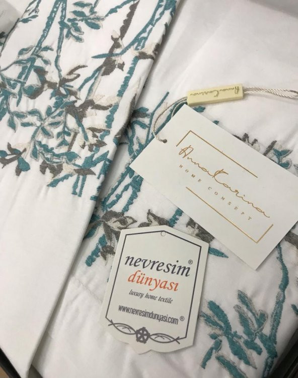 Anna Karina Brode Çift Kişilik Akfil Nevresim Takımı Bambu Tree - 2