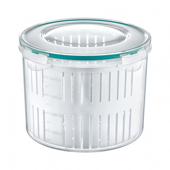 SAKLAMA KABI SÜZGEÇLİ 2 ADET FRESH BOX DERİN YUVARLAK