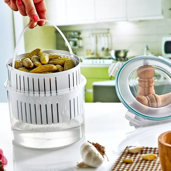 SAKLAMA KABI SÜZGEÇLİ 2 ADET FRESH BOX DERİN YUVARLAK - 2