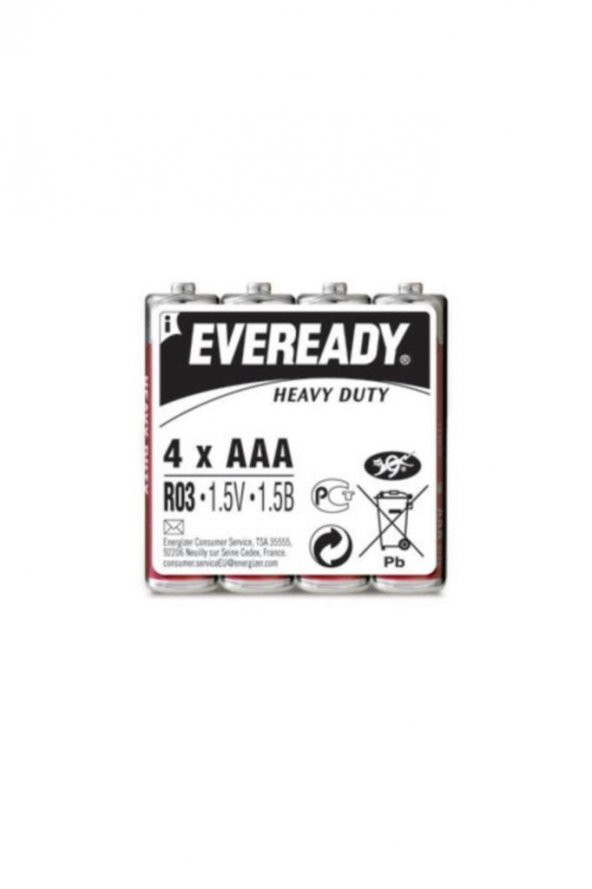 Energizer (C7-9956) Eveready Çinko Karbon Aaa Ince Kalem Pil 4lü Shrink