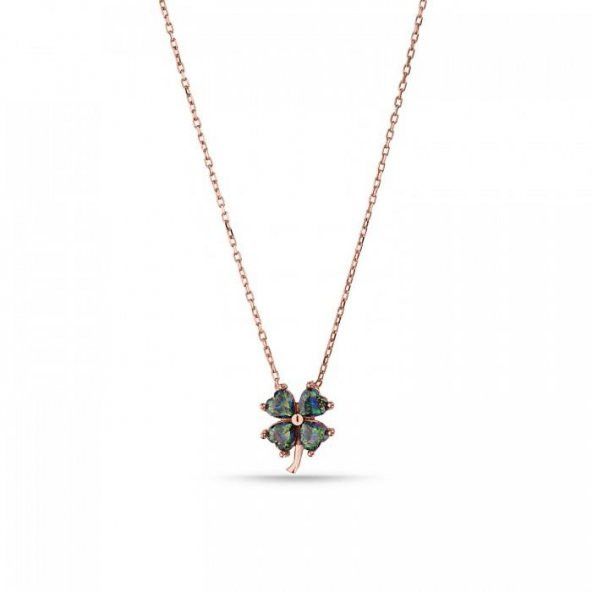 Mistik Topaz Gümüş Yonca Set Kolye Küpe Bileklik - 6