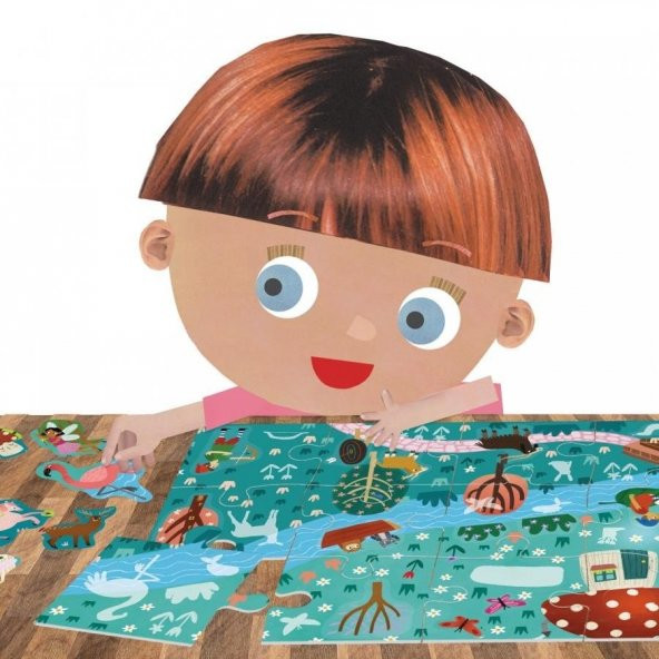 Headu Puzzle + Stickers Fantastic World MU24933 - 2