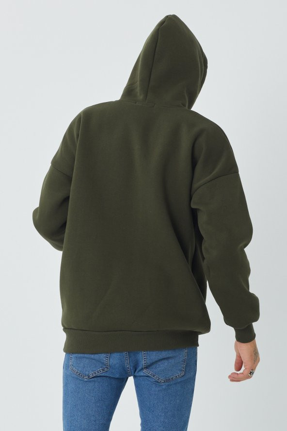 Trair Erkek Joker Baskılı Cepli Kapşonlu Sweatshirt - 9