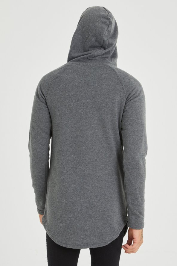 Trair Erkek Delikli Cepli Kapşonlu Oversize Sweatshirt - 9