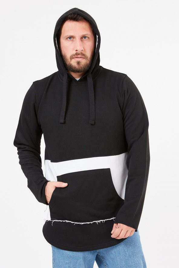 Trair Kapsonlu Sweatshirt Parcali - 2