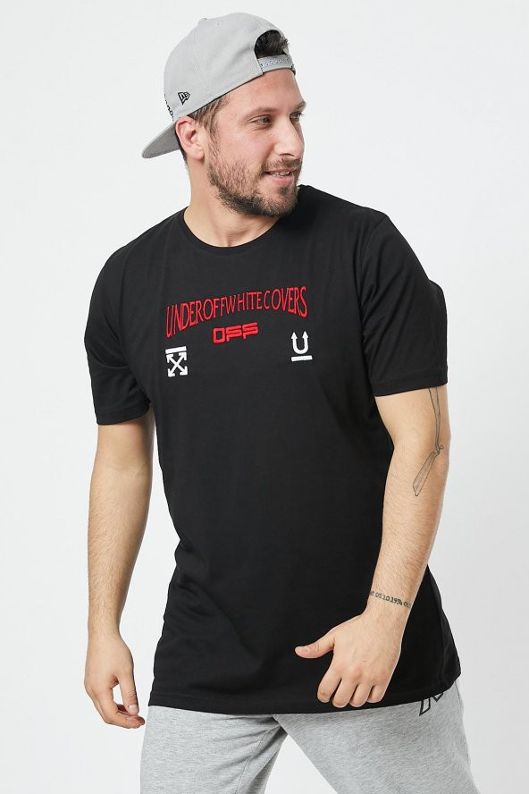 Trair Off Whıte Bısıklet Yaka Nakışlı Baskılı T-Shirt 7238 - 4