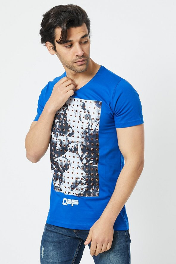 Trair Off White Tasli Baskılı T-Shirt - 9