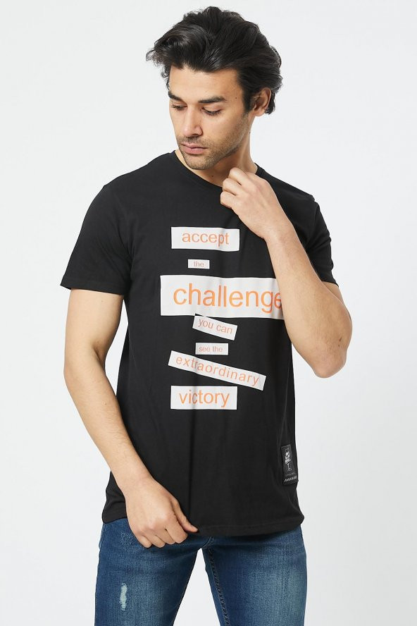 Trair Duz Baskılı T-Shirt - 4