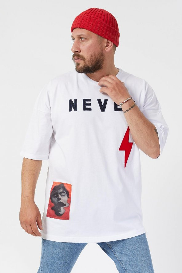 Trair Oversize Never Ve Şimşek Nakışlı - 3