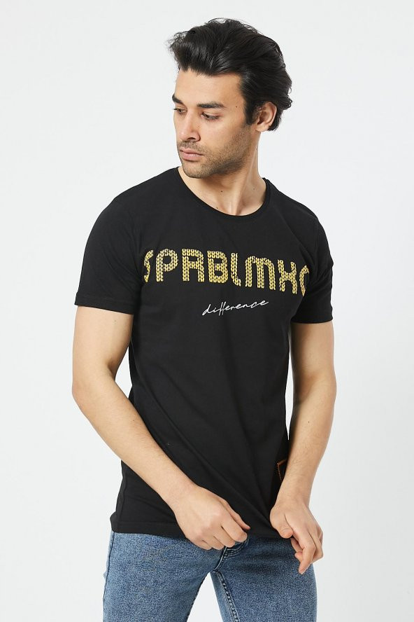 Trair Bısıklet Yaka Spablmxc Baskılı T-Shirt