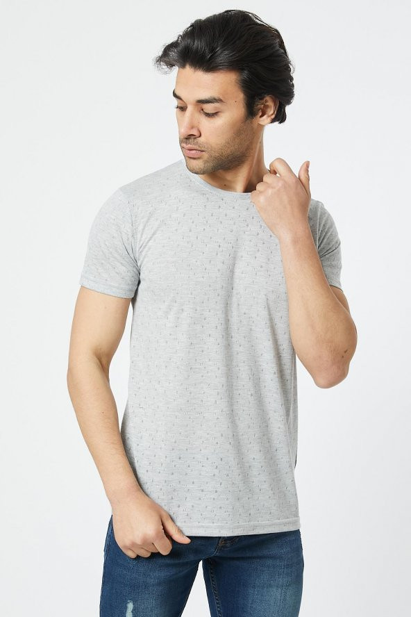Trair Bısıklet Yaka Delikli Kumas T-Shirt - 8
