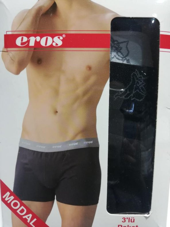 eros 3 lü erkek modal boxer set