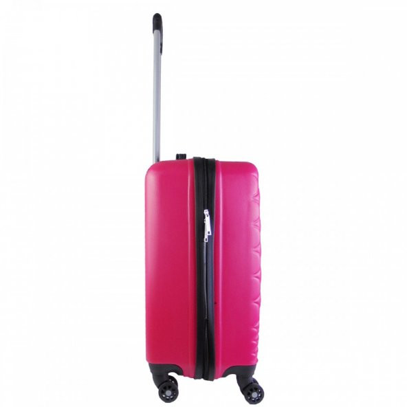 Geniş Kasa PVC 4 Teker Pembe Valiz - 3