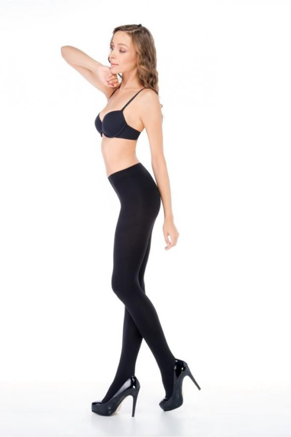 Kadın Siyah Termal Külotlu Çorap - 2