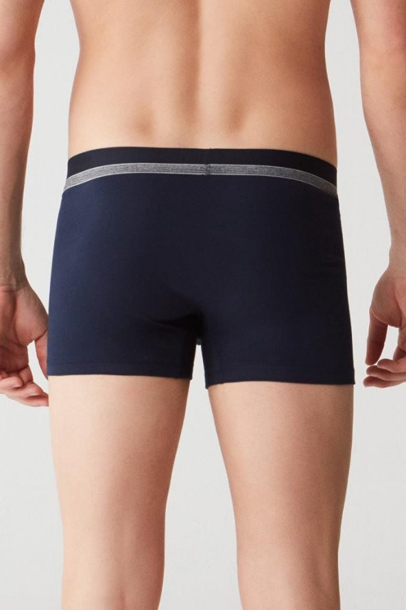 Erkek Lacivert+Baskili+Gri Mlj. 3 Lü Boxer - 2
