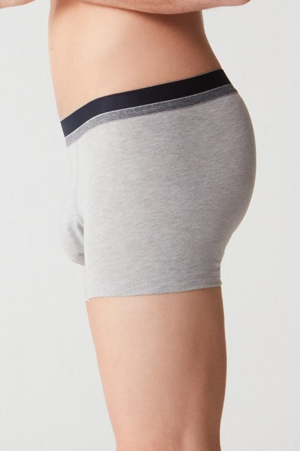 Erkek Lacivert+Baskili+Gri Mlj. 3 Lü Boxer - 4