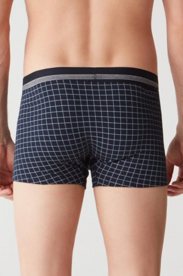 Erkek Lacivert+Baskili+Gri Mlj. 3 Lü Boxer - 7