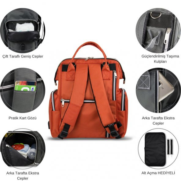 My Valice Smart Bag Happy Mom Fonksiyonel USB’li Anne & Bebek Bak - 5
