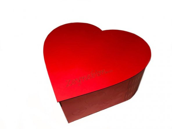 Ahşap Kalp Kutu Kişiye Özel - 2