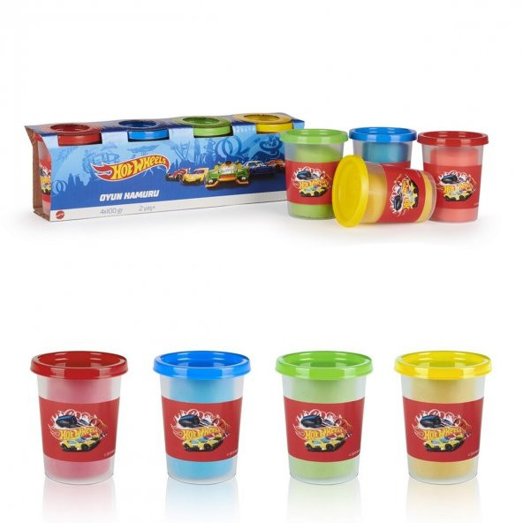 GPN19 Hot Wheels Oyun Hamuru 4lü Paket 4x100gr - 2