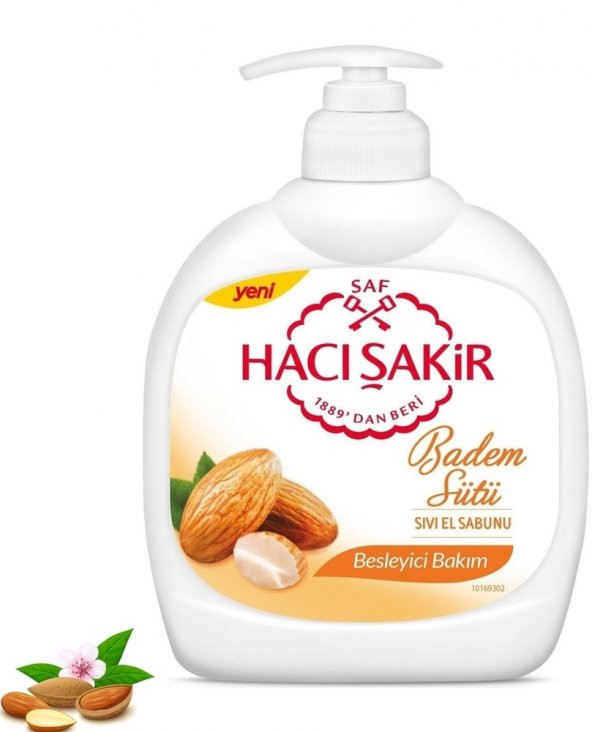 Hacı Şakir Zeytinyağlı + Badem Sütlü Sıvı El Sabunu 6 x 500 Ml - 2