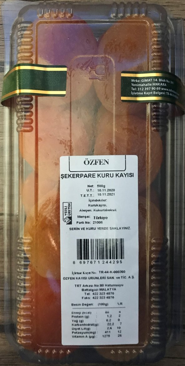 ŞEKERPARE KURU KAYISI ÖZEL - 2
