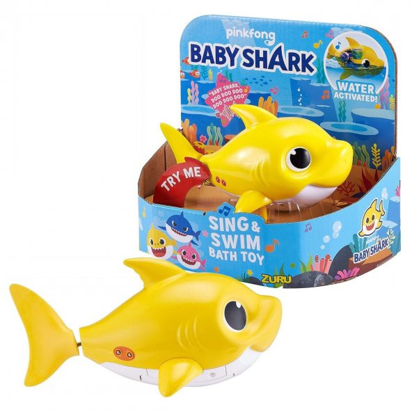 BAH03000 Baby Shark Şarkı Söyleyen ve Yüzen Sensörlü Figür