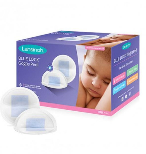 Lansinoh Blue Lock Göğüs Pedi 100 Adet