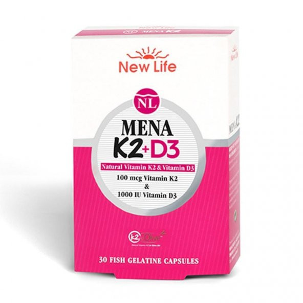 NewLife Mena K2+D3 Vitamini 30 Kapsül