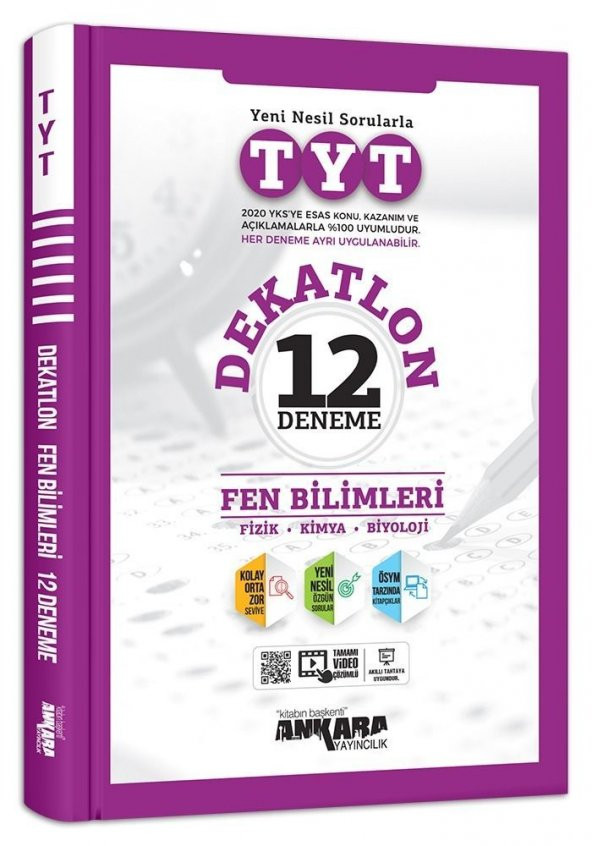 TYT Dekatlon Fen Bilimleri 12 Deneme Sınavı Ankara Yayıncılık