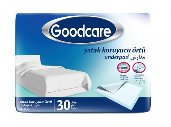 Goodcare Yatak Koruyucu Örtü 60x90 30 Adet