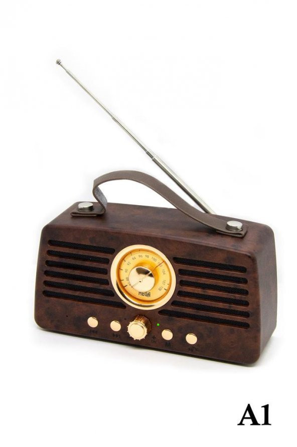 Nostaljik Radyo Mega1965 Bluetoothlu USB Girişli FM Radyo