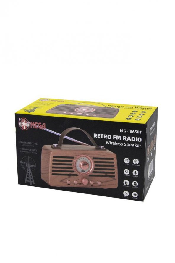Nostaljik Radyo Mega1965 Bluetoothlu USB Girişli FM Radyo - 5