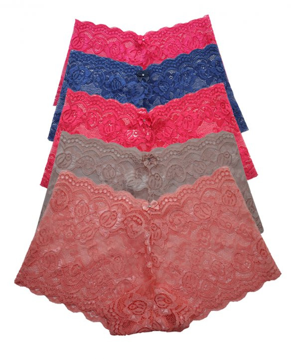 Cottonous/Cottondance Kadın Renkli Dantelli Şort Külot 101-R6-V2