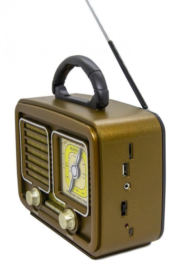 Nostaljik Radyo Mega1709 Bluetoothlu USB Girişli FM Radyo