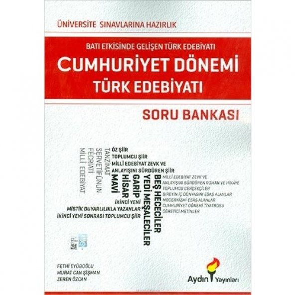 Aydın Yayınları AYT Cumhuriyet Dönemi Türk Edebiyatı Soru Bankası
