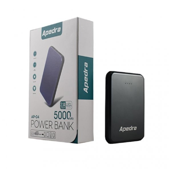 Apedra Ap-04 5000 mAh Powerbank 3.0 Hızlı Şarj Taşınabilir - 4